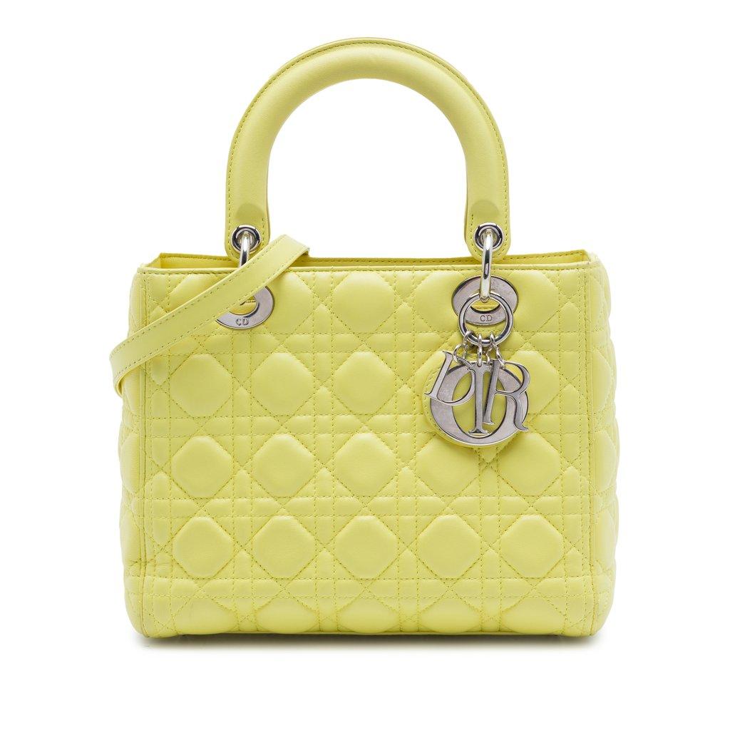 Dior Medium Lambskin Cannage Lady Dior