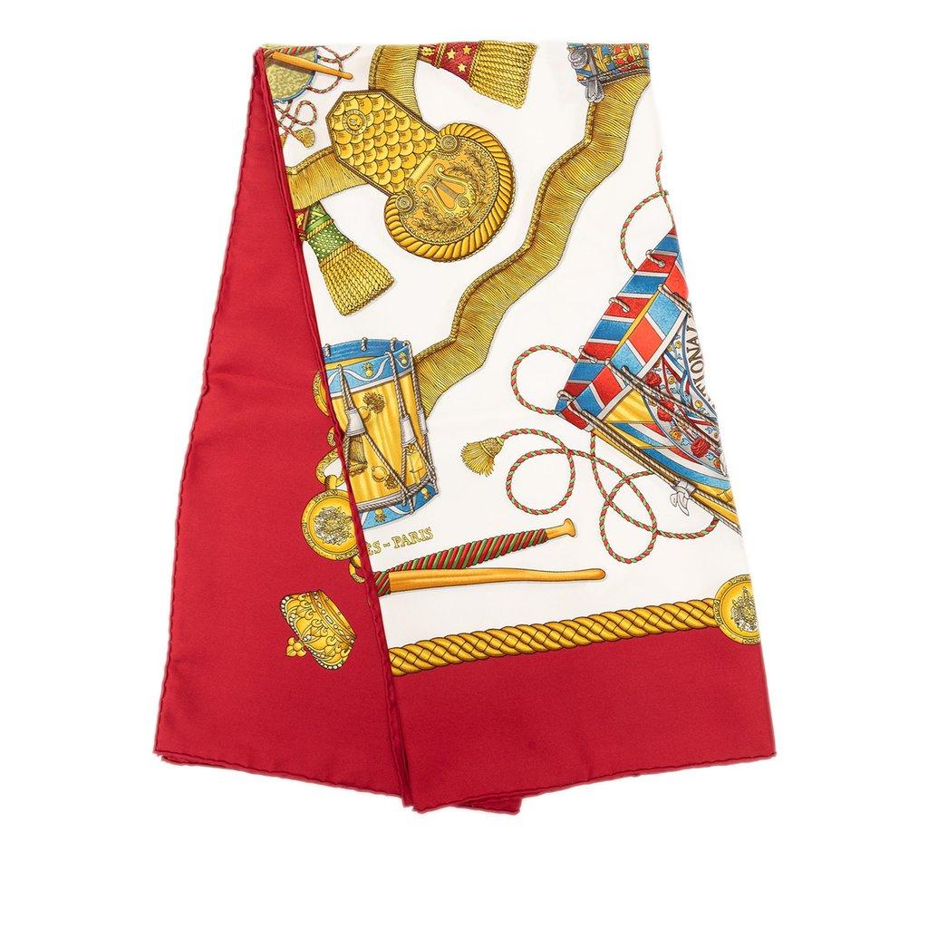 Hermès Les Tambours Silk Scarf 90