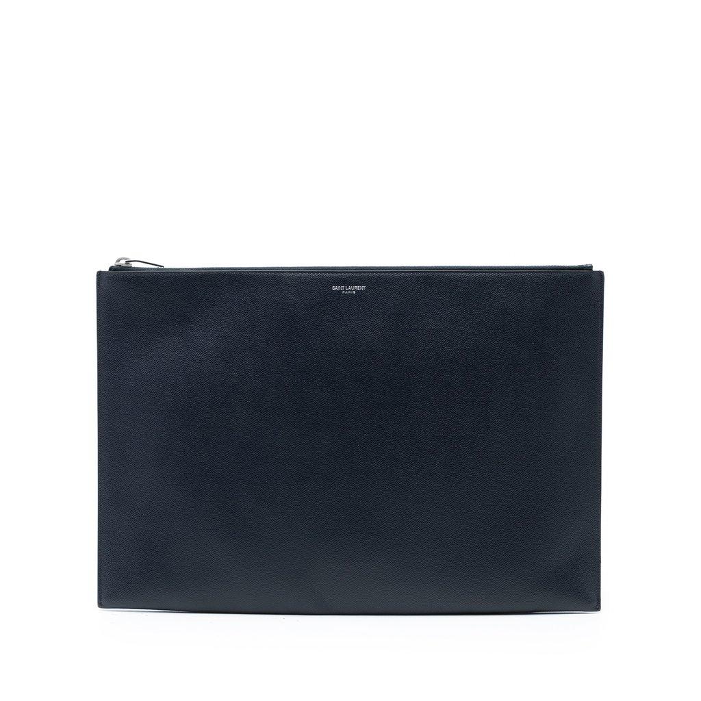 Saint Laurent Grain De Poudre Zip Document Holder