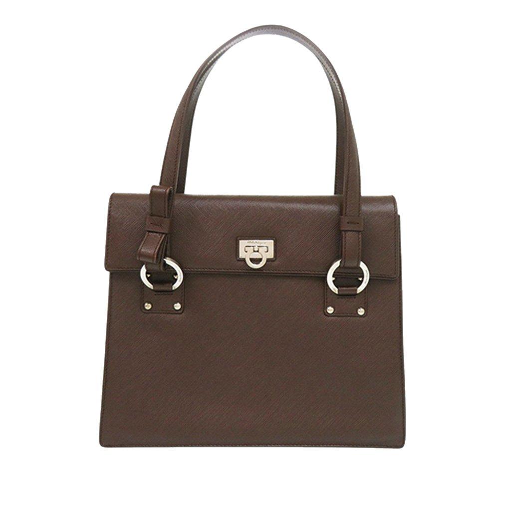 Salvatore Ferragamo Leather Gancini Ribbon Handbag