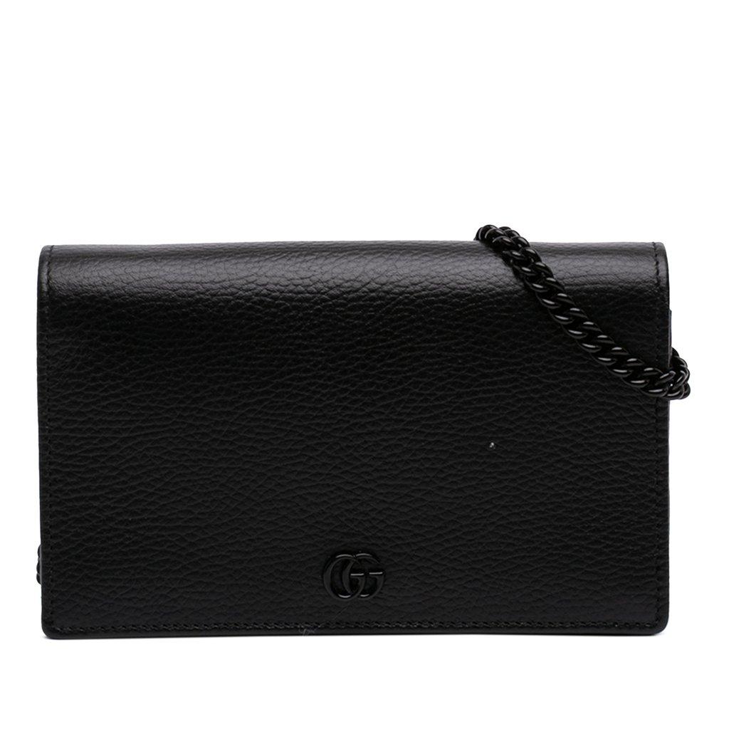 Gucci GG Marmont Calfskin Monochrome Wallet On Chain