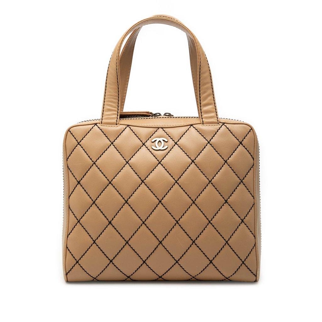 Chanel CC Lambskin Wild Stitch Handbag