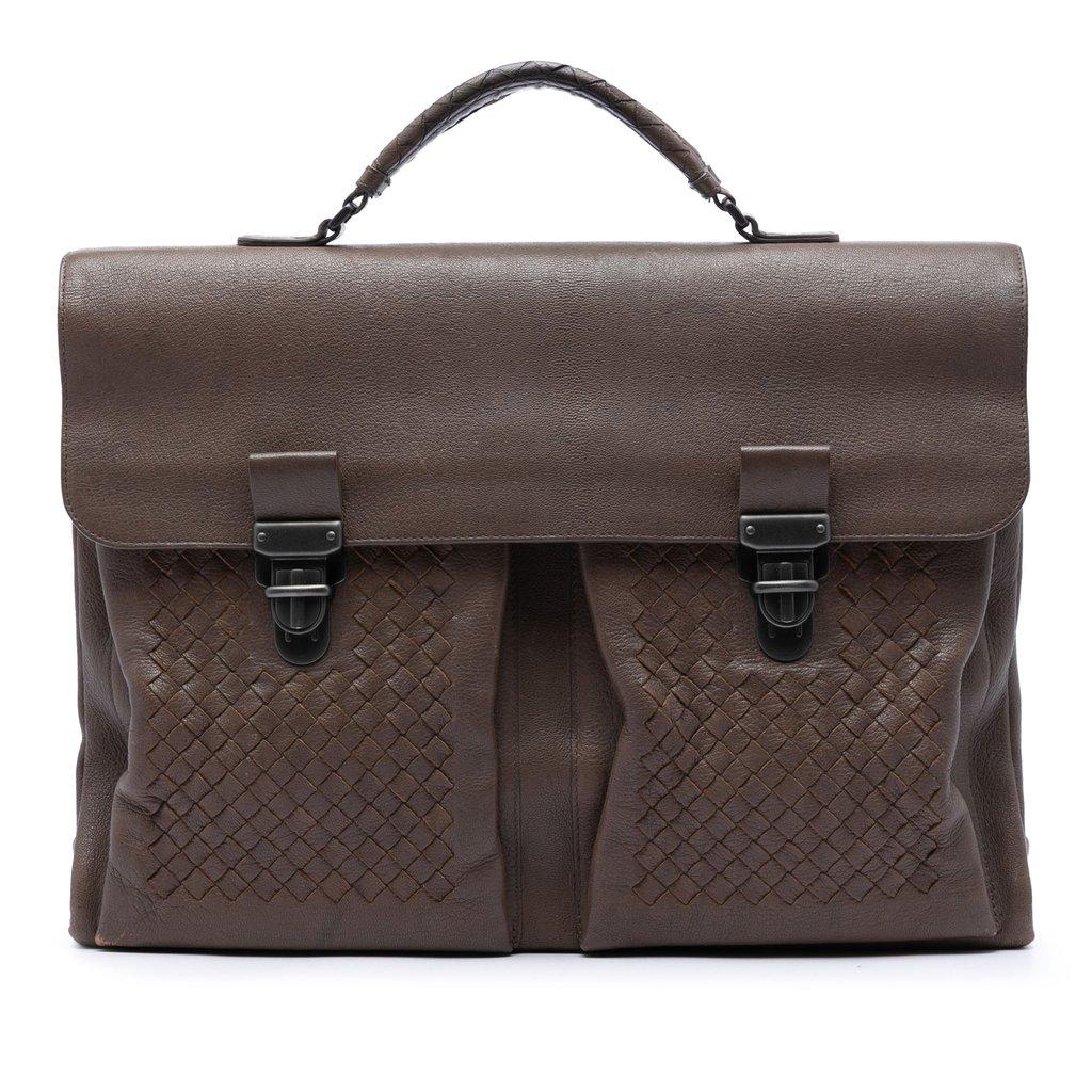 Bottega Veneta Intrecciato Trimmed Nappa Business Bag