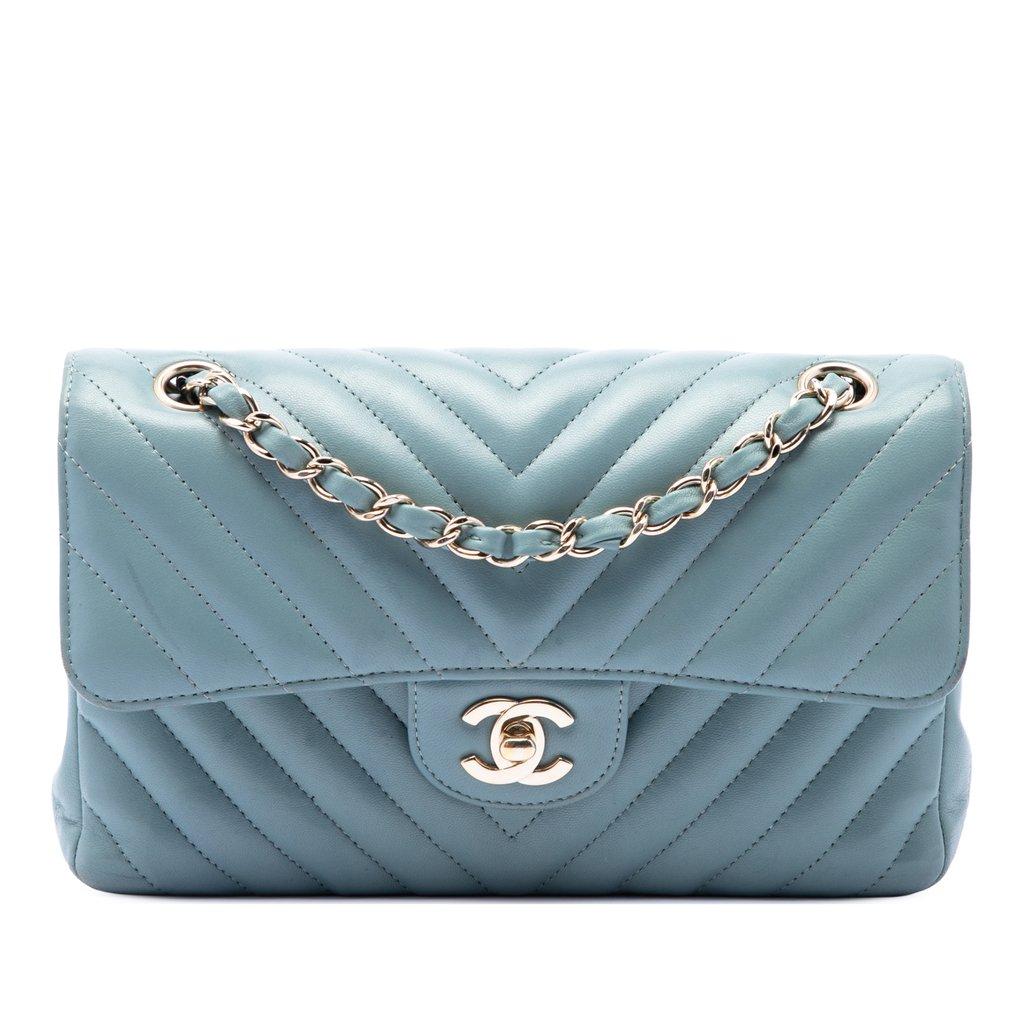 Chanel Small Classic Chevron Lambskin Double Flap