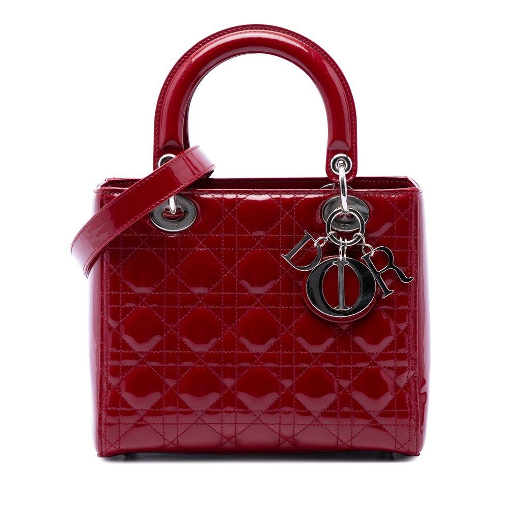 Dior Medium Patent Cannage Lady Dior