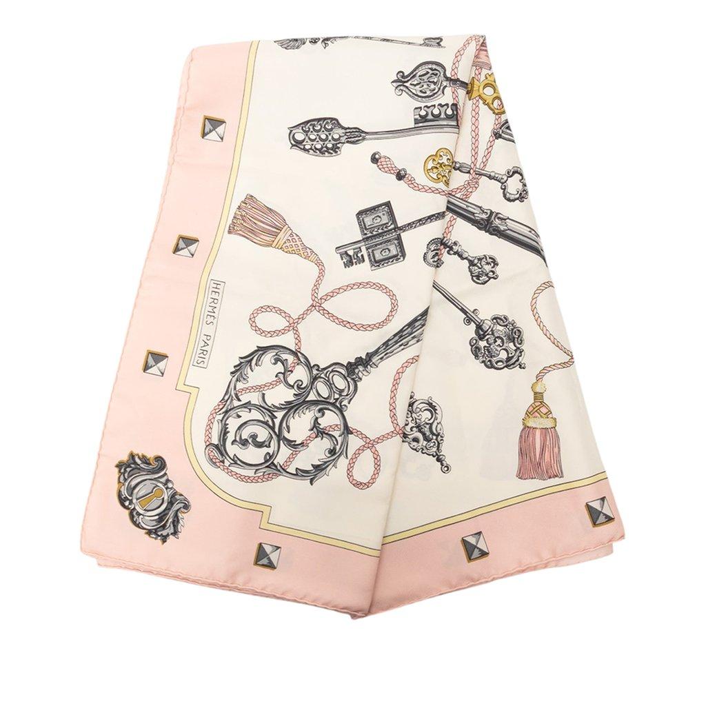 Hermès Les Cles Silk Scarf 90