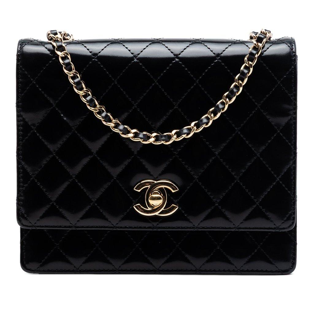 Chanel CC Quilted Patent Square Flap