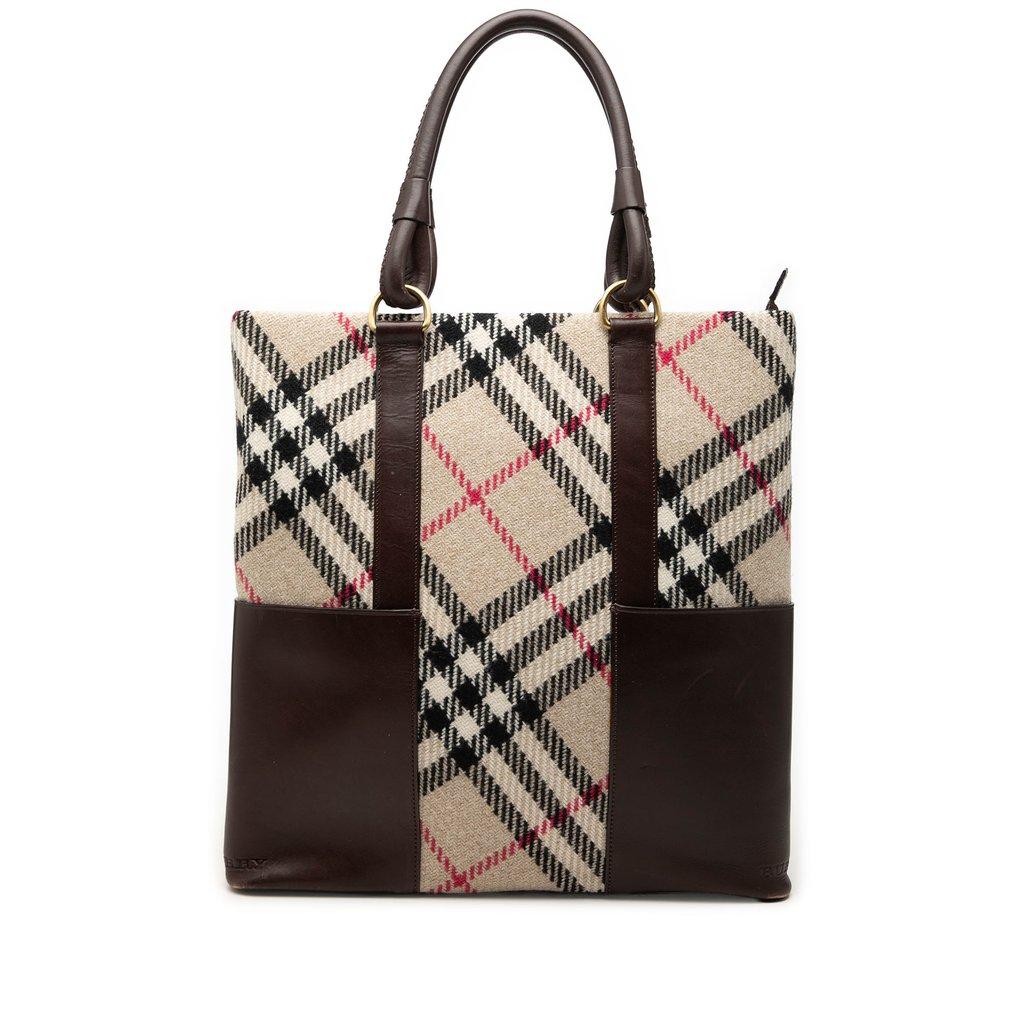 Burberry Supernova Check Wool Tote
