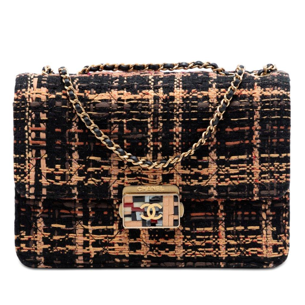 Chanel Medium Quilted Tweed Beauty Lock Flap