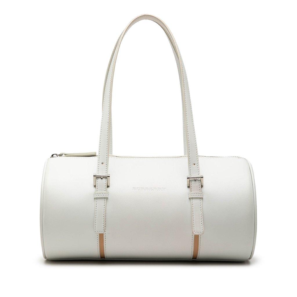 Burberry Leather Barrel Shoulder Bag