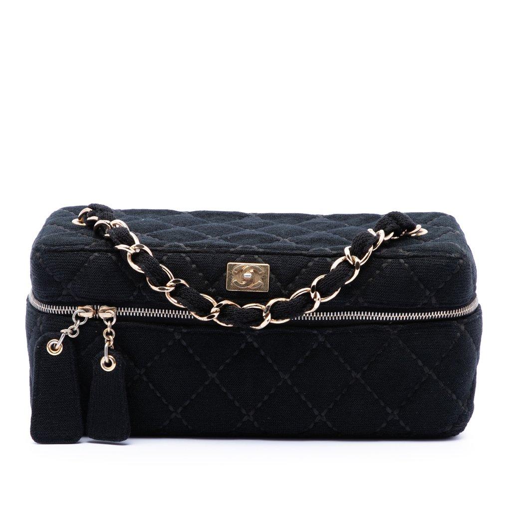 Chanel CC Quilted Jersey Wild Stitch Vanity Bag