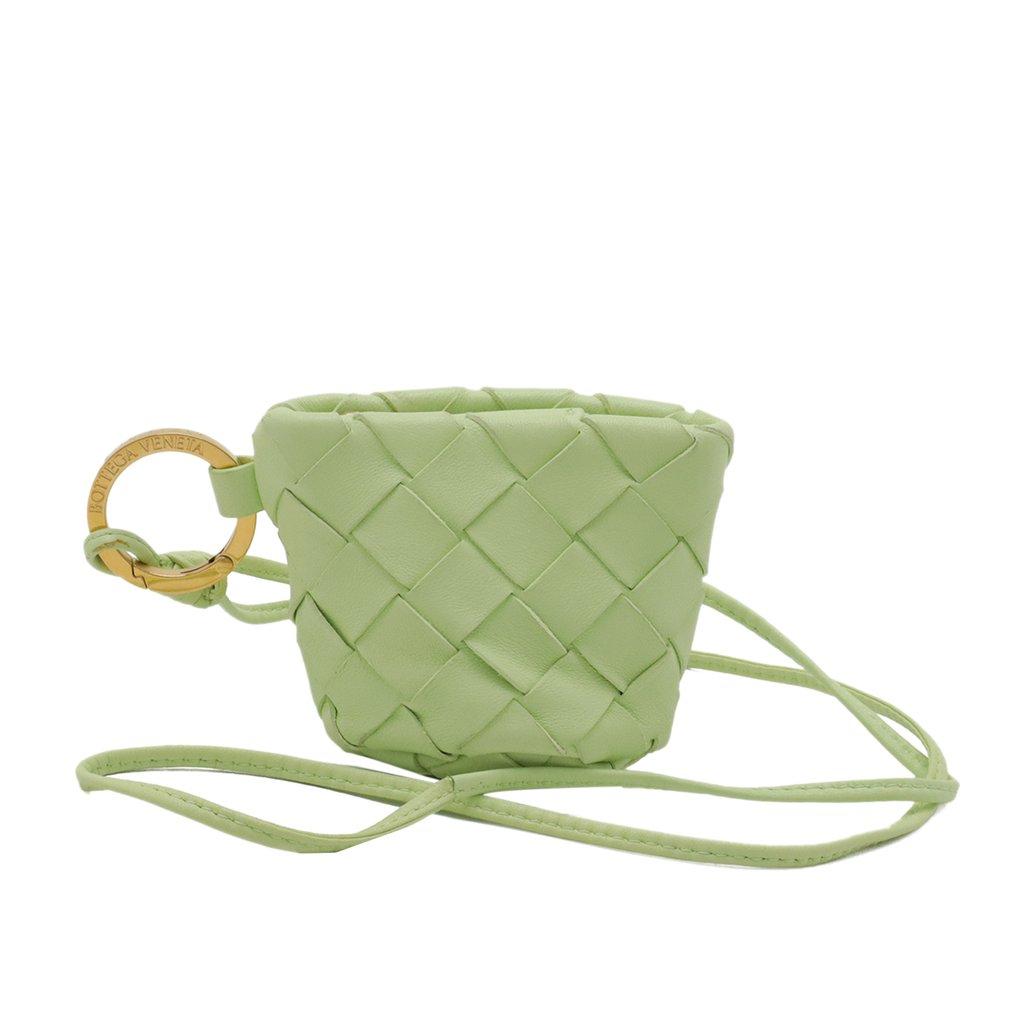 Bottega Veneta Nappa Intrecciato Cup Coin Pouch with Strap