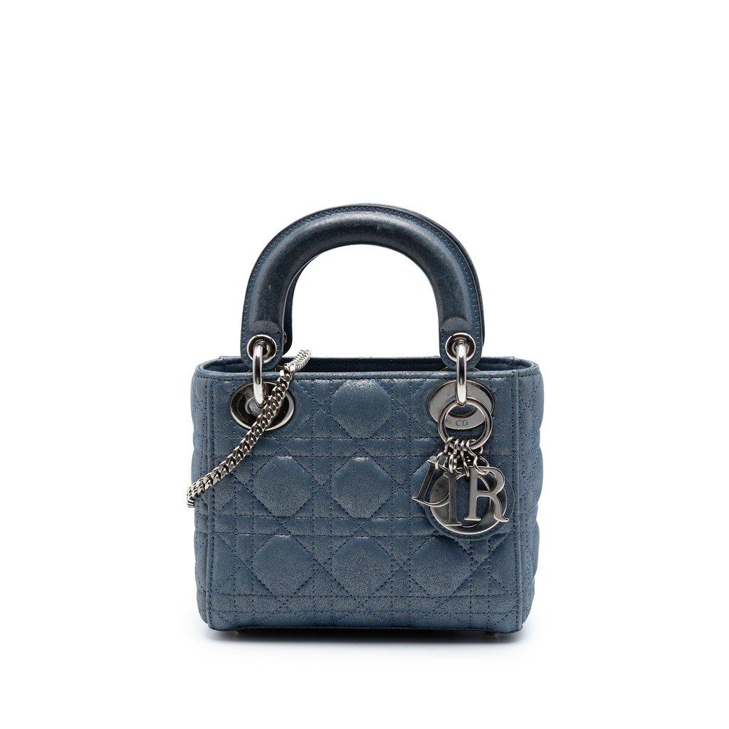Dior Mini Iridescent Lambskin Cannage Lady Dior