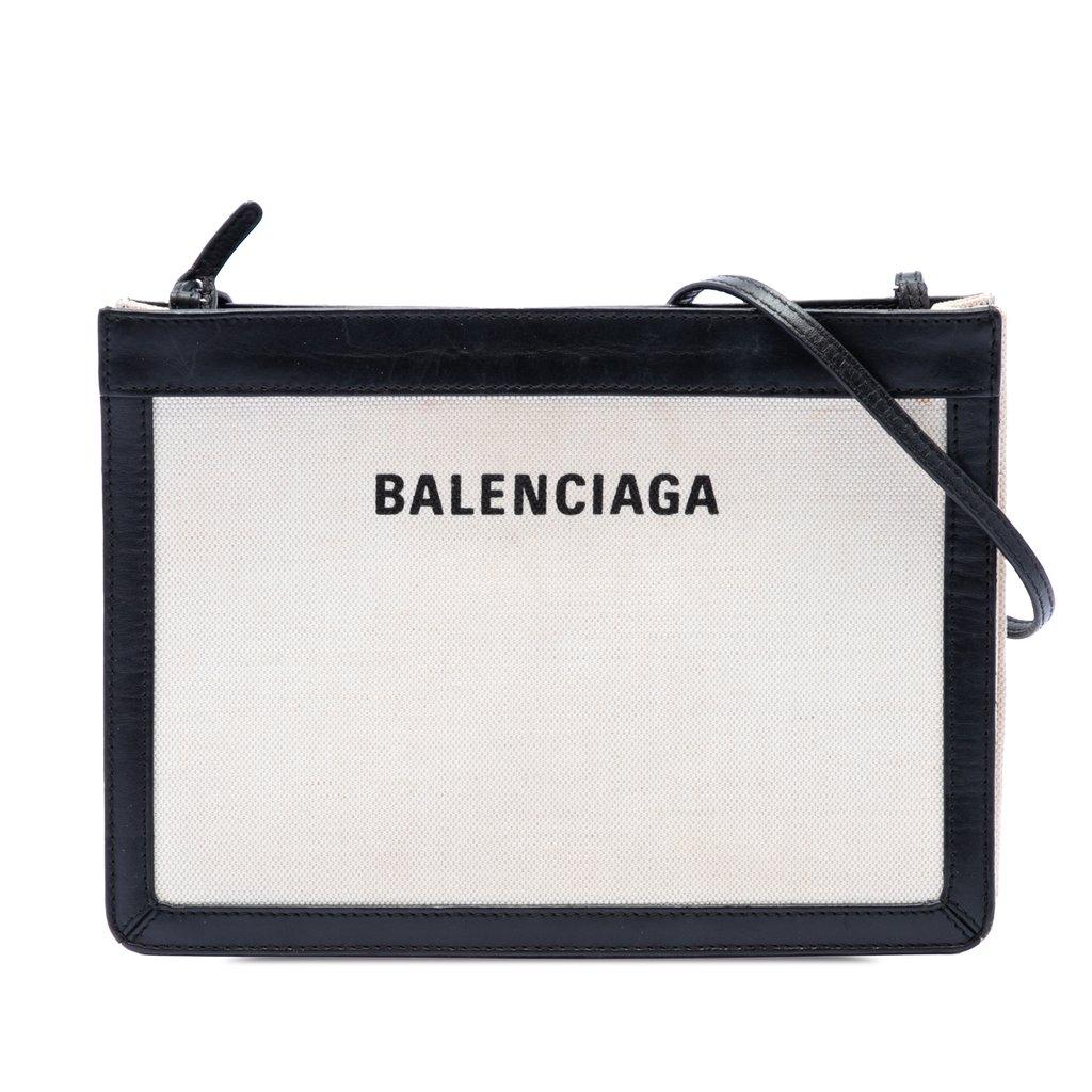 Balenciaga Canvas Navy Pochette M Crossbody