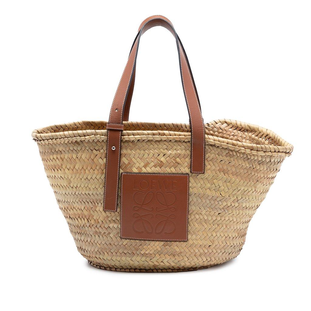 LOEWE Medium Raffia Anagram Basket Tote