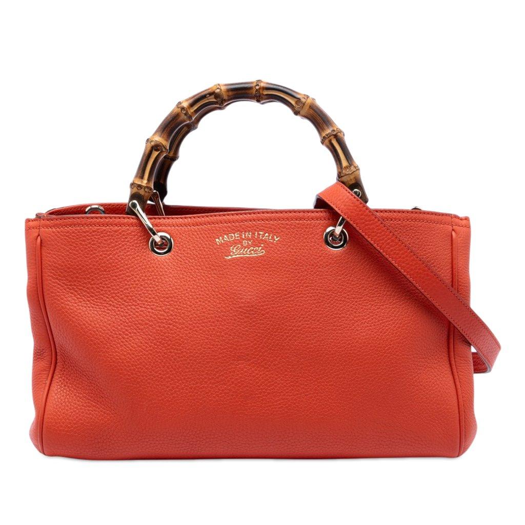 Gucci Medium Calfskin Bamboo Shopper Satchel