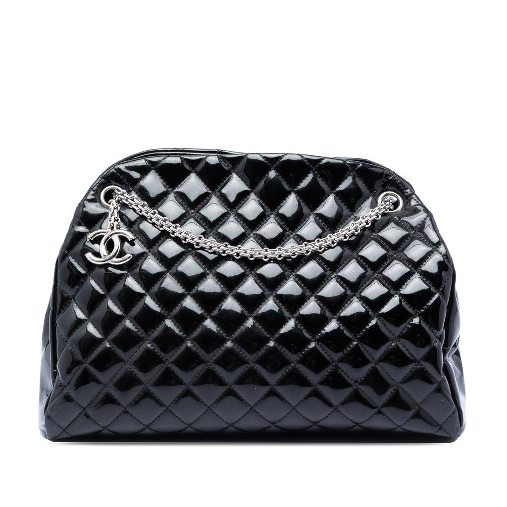Chanel Large Quilted Patent Just Mademoiselle Bowling Bag