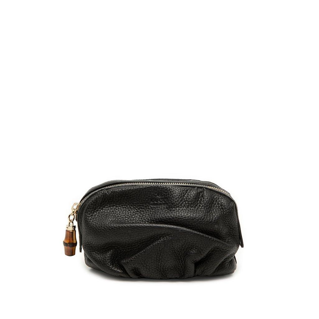 Gucci حقيبة مستحضرات تجميل من جلد العجل والخيزران