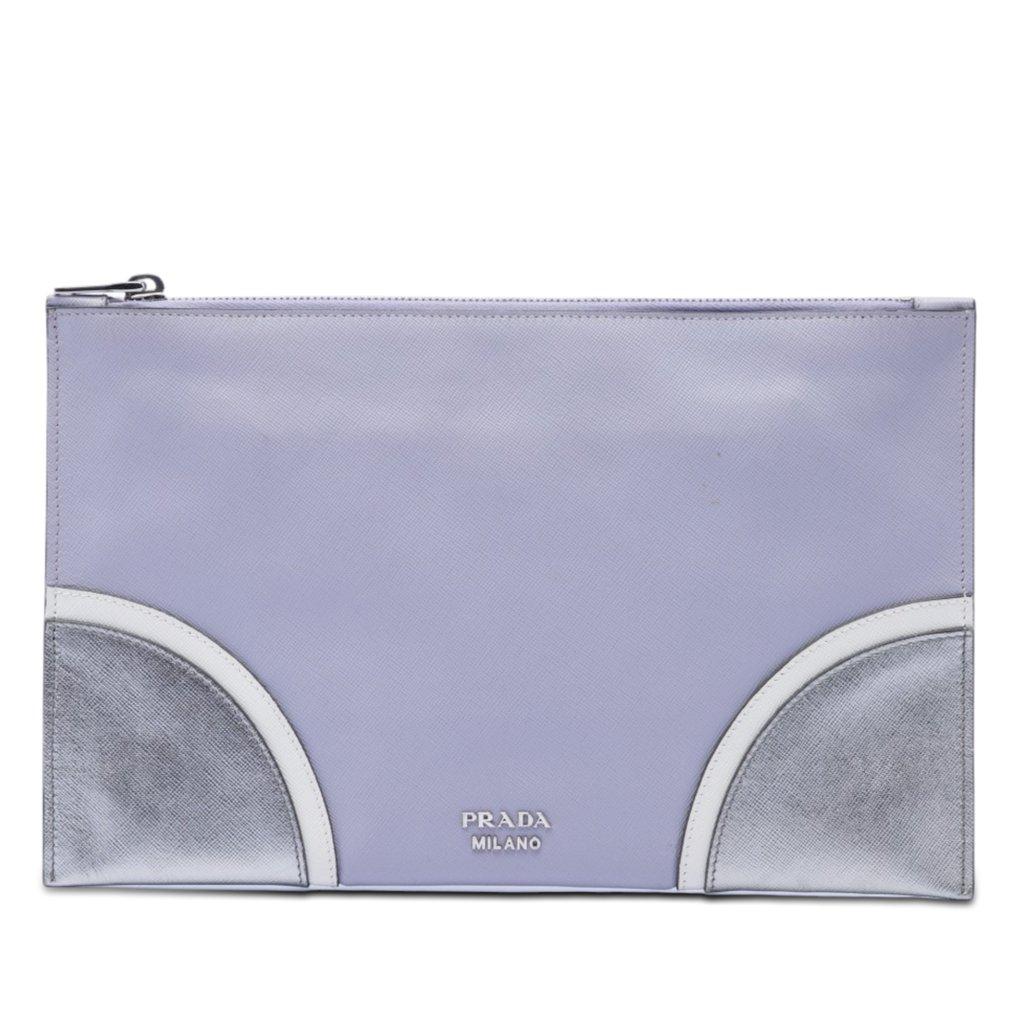 Prada Tricolor Saffiano Clutch