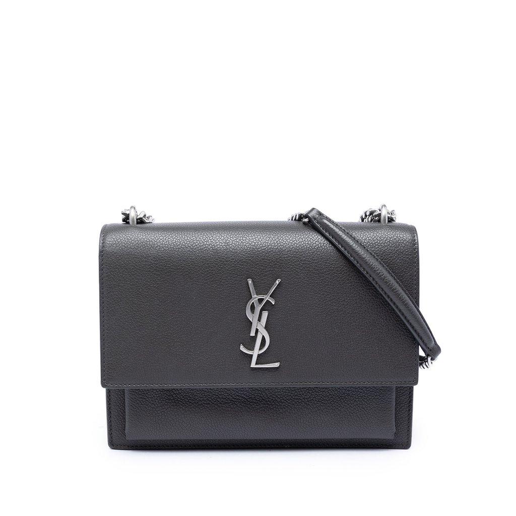 Saint Laurent Medium Grained Calfskin Monogram Sunset Crossbody