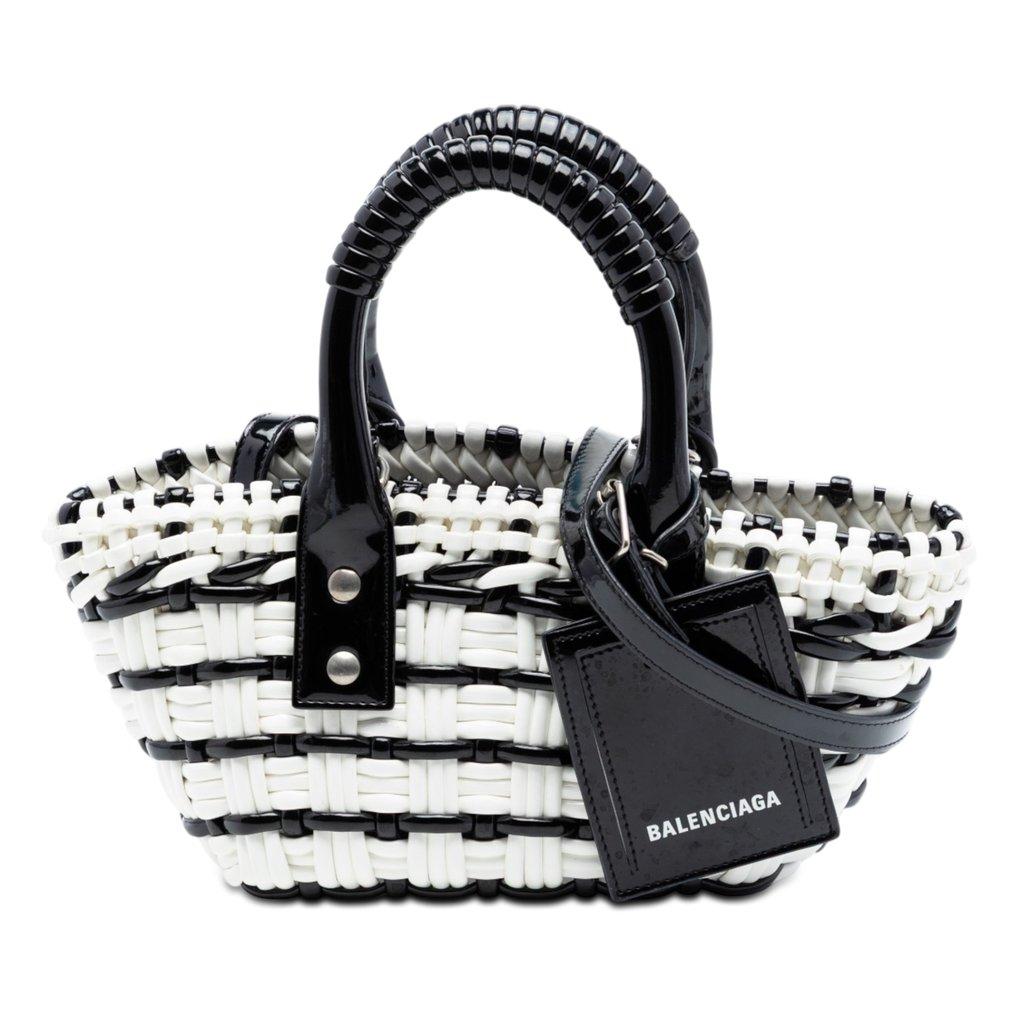 Balenciaga Faux Leather Bistro Basket Bag XXS