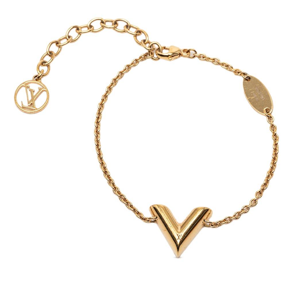 Louis Vuitton Gold Plated Essential V Bracelet