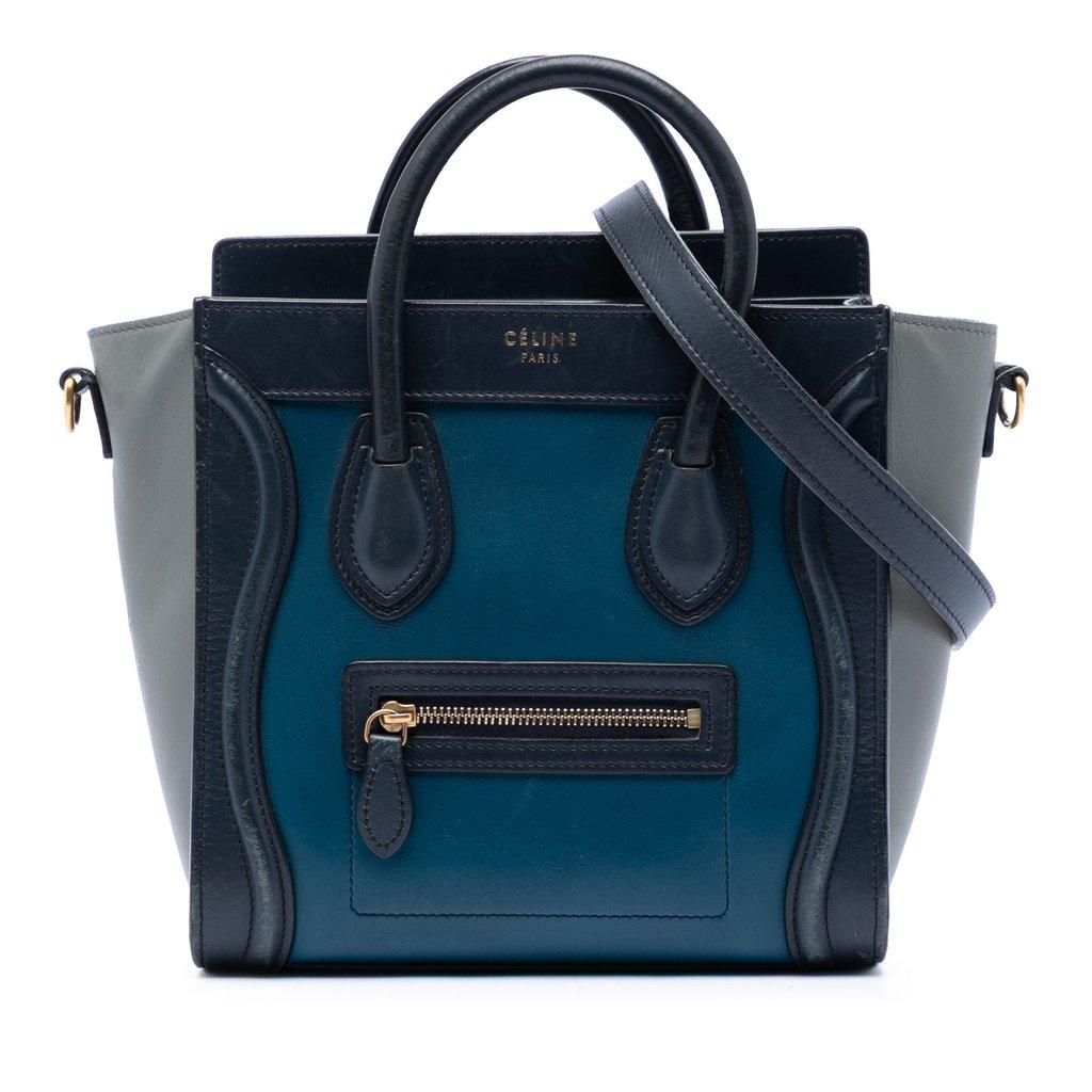 Celine Nano Tricolor Leather Luggage Tote