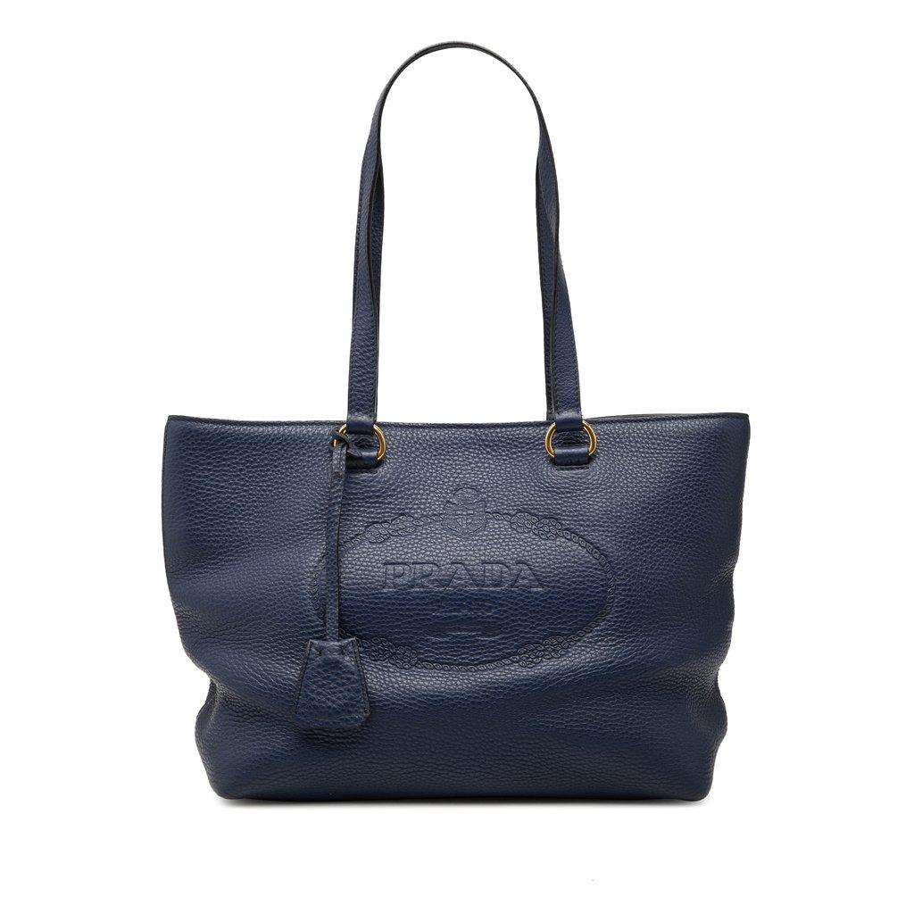 Prada حقيبة بشعار Vitello Daino Canapa
