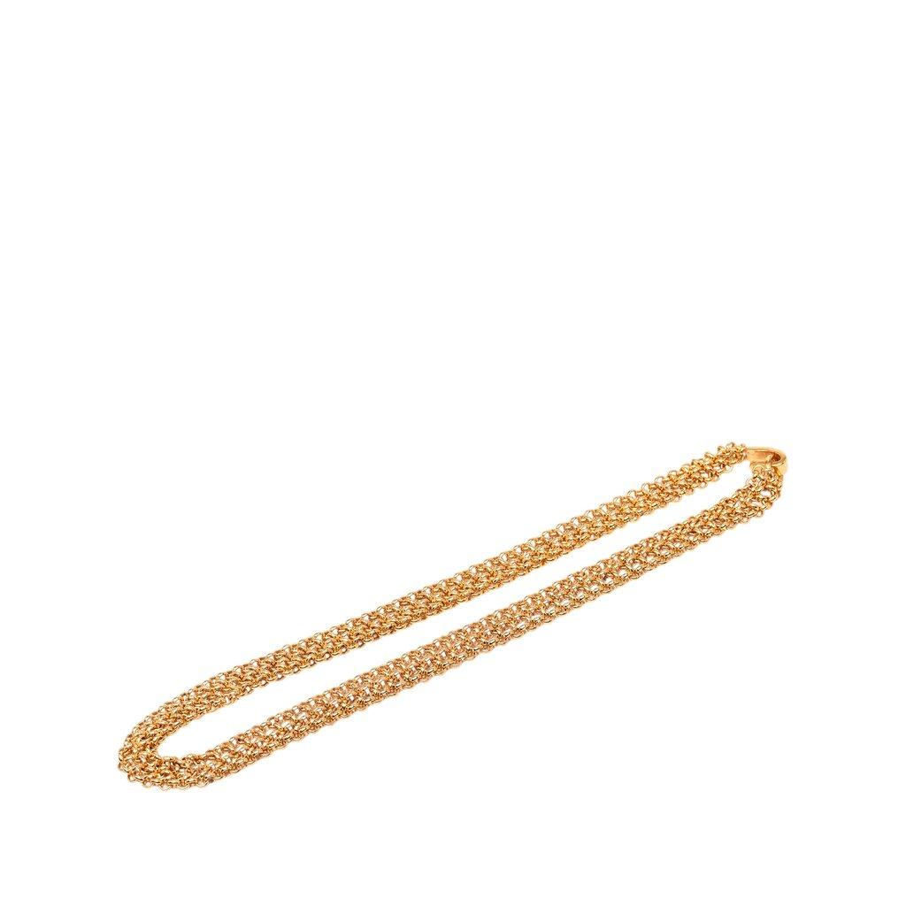 Chanel Gold Plated Double Chain Necklace