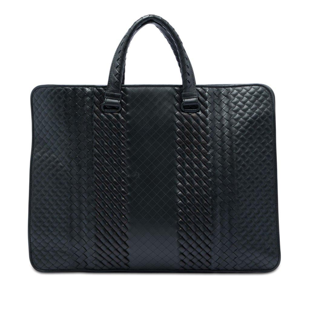 Bottega Veneta Nappa Intrecciato Club Fume Briefcase