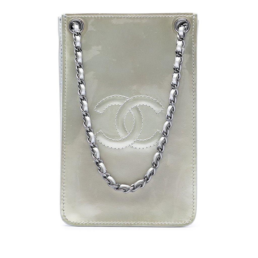 Chanel CC Patent Phone Holder Crossbody