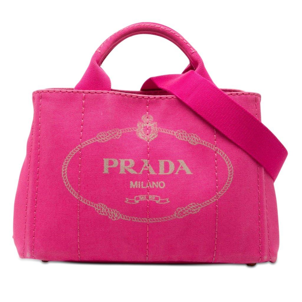 Prada Small Canvas Canapa Logo Satchel