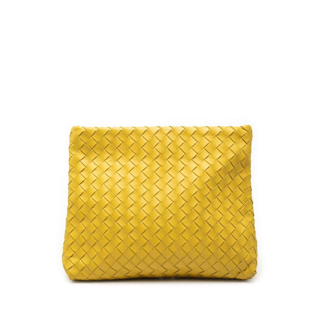 Bottega Veneta Nappa Intrecciato Fold Over Clutch