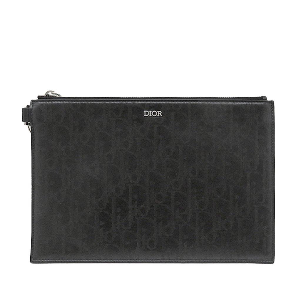 Dior Oblique Perforated Calfskin Galaxy Wristlet Clutch