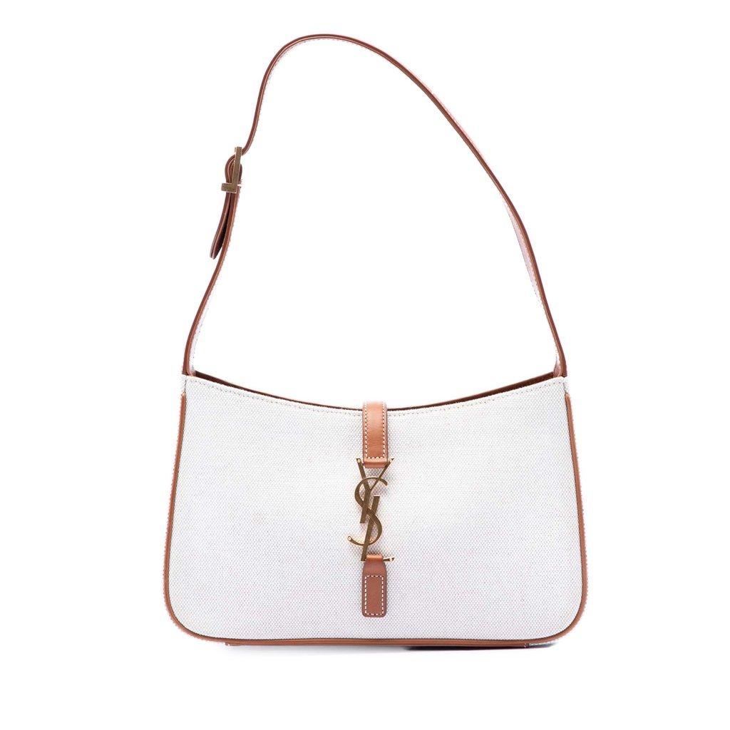 Saint Laurent Canvas and Leather Le 5 a 7