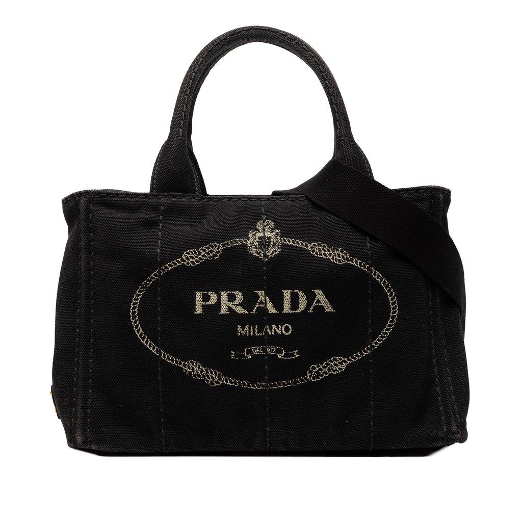 Prada Small Canvas Canapa Logo Satchel