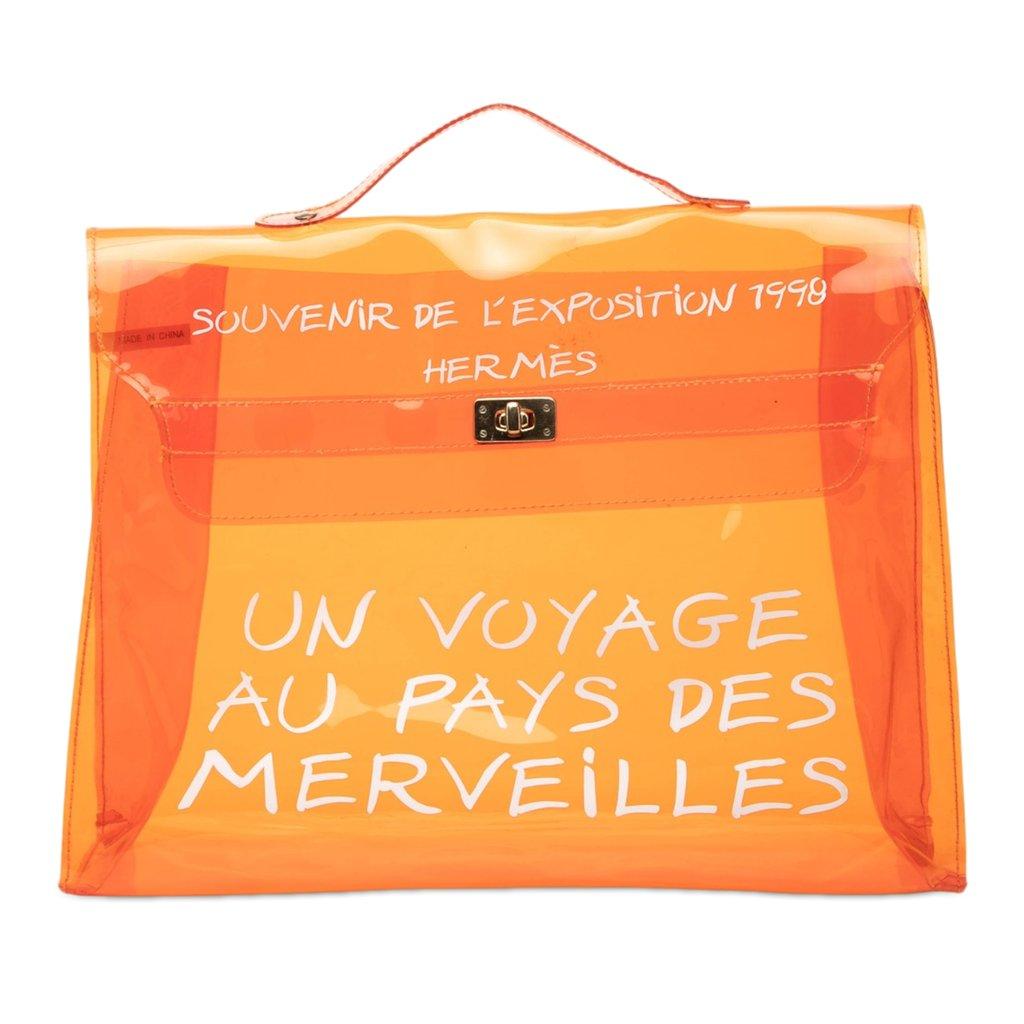 Hermès Vinyl Souvenir De L Exposition Kelly Handbag