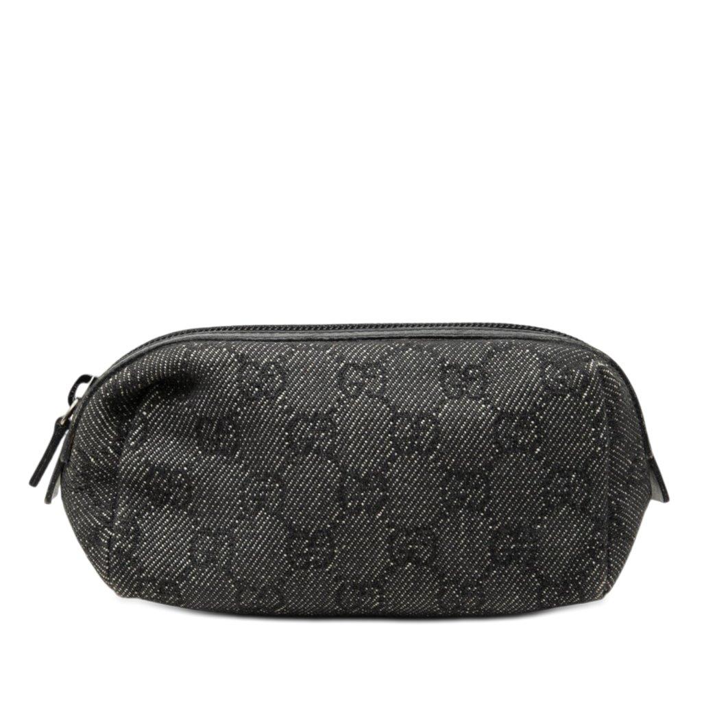 Gucci حقيبة مستحضرات تجميل من قماش الدنيم GG