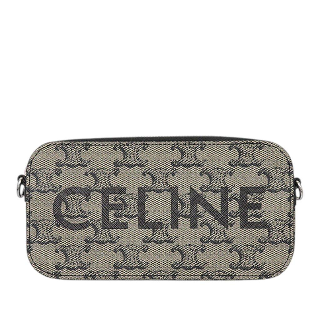 Celine Triomphe Coated Canvas Logo Horizontal Pouch