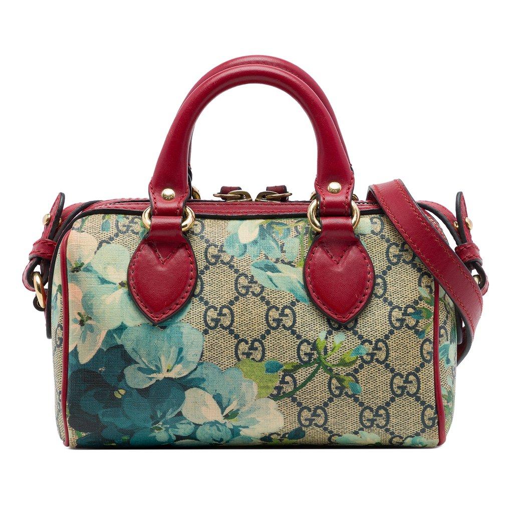 Gucci Mini GG Supreme Blooms Boston Bag
