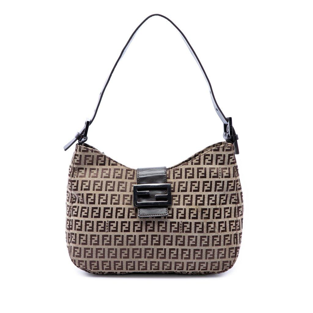 Fendi Zucchino Canvas Shoulder Bag