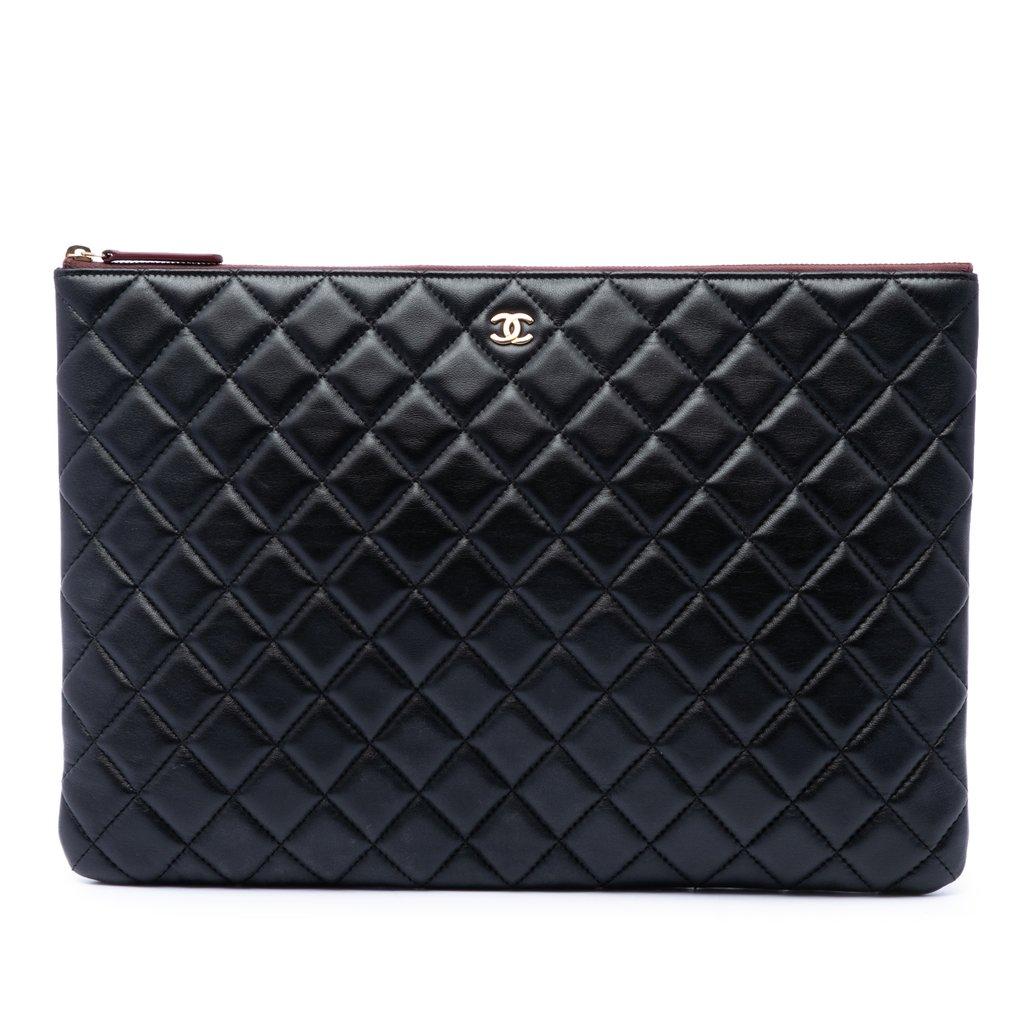 Chanel حقيبة يد كبيرة من جلد الخروف المبطن