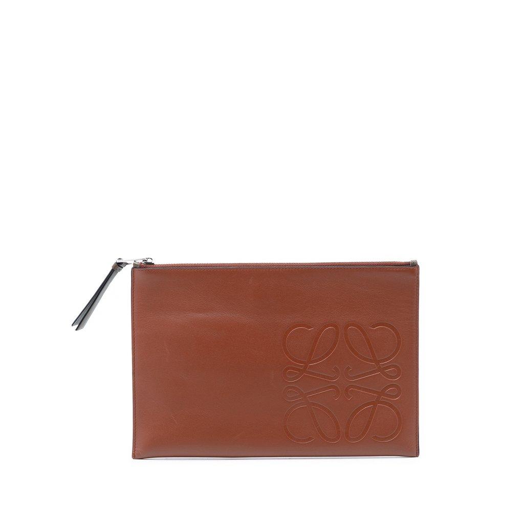 Loewe Leather Anagram Flat Pouch