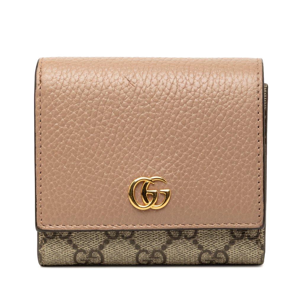 Gucci Bicolor GG Marmont Calfskin and GG Supreme Wallet