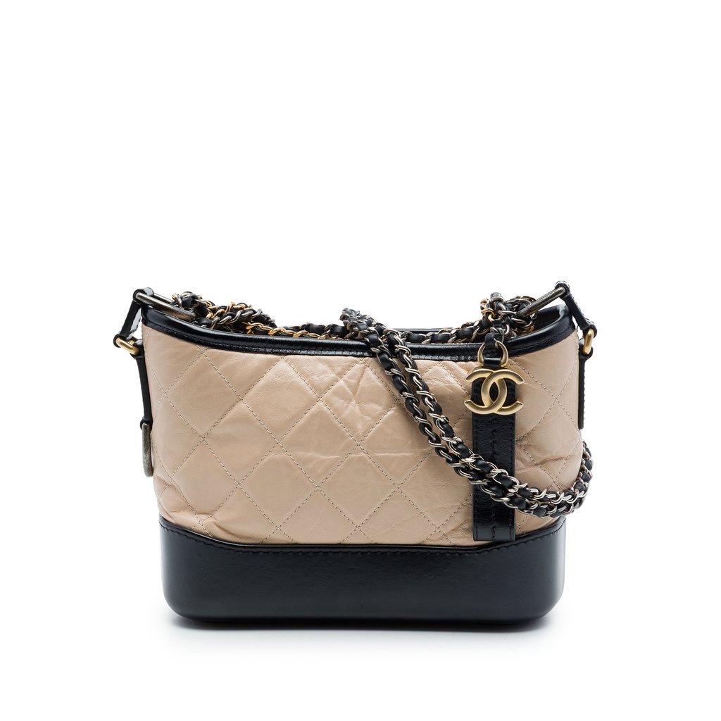Chanel Small Quilted Aged Calfskin Gabrielle Hobo