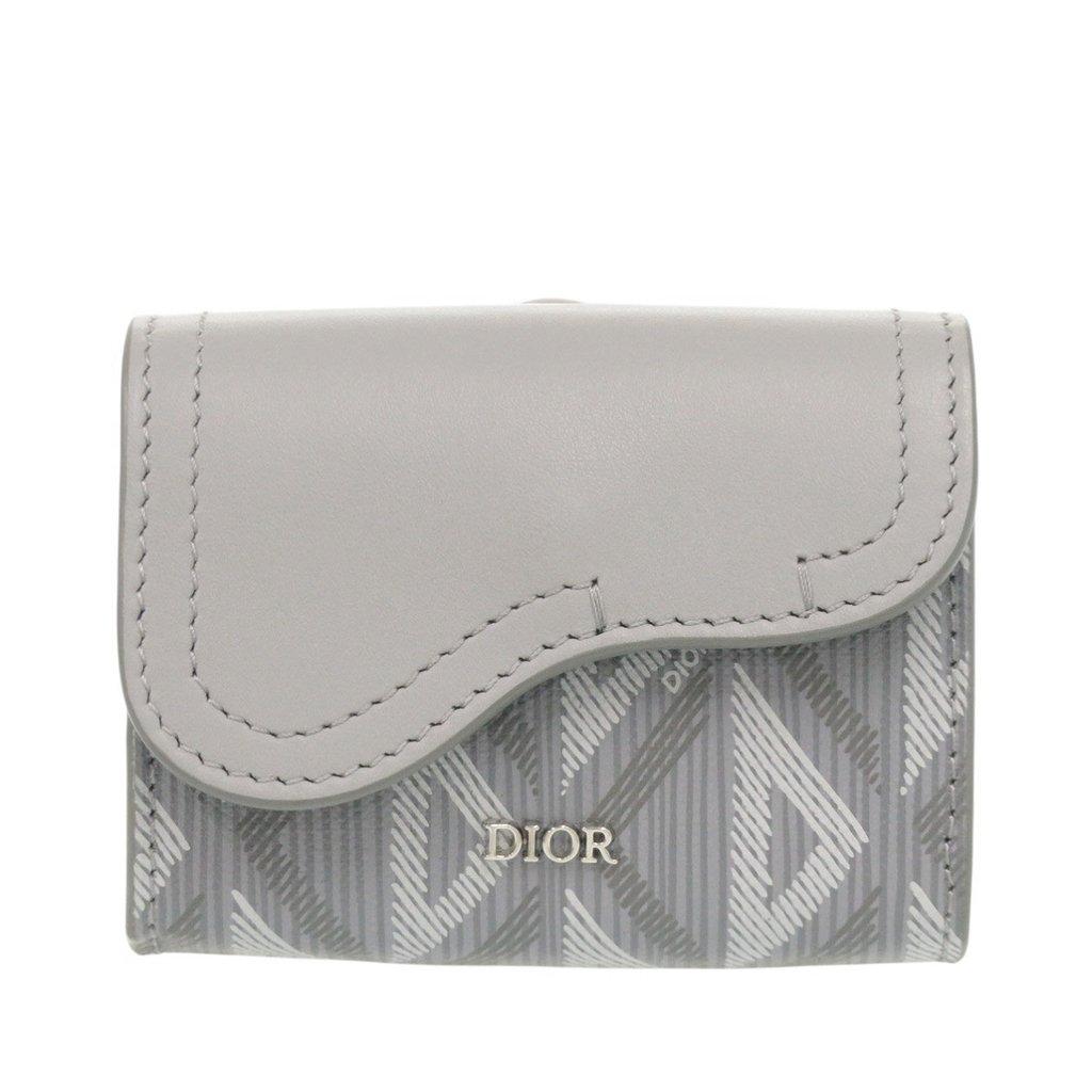 Dior Coated Canvas CD Diamond Saddle Card Holder