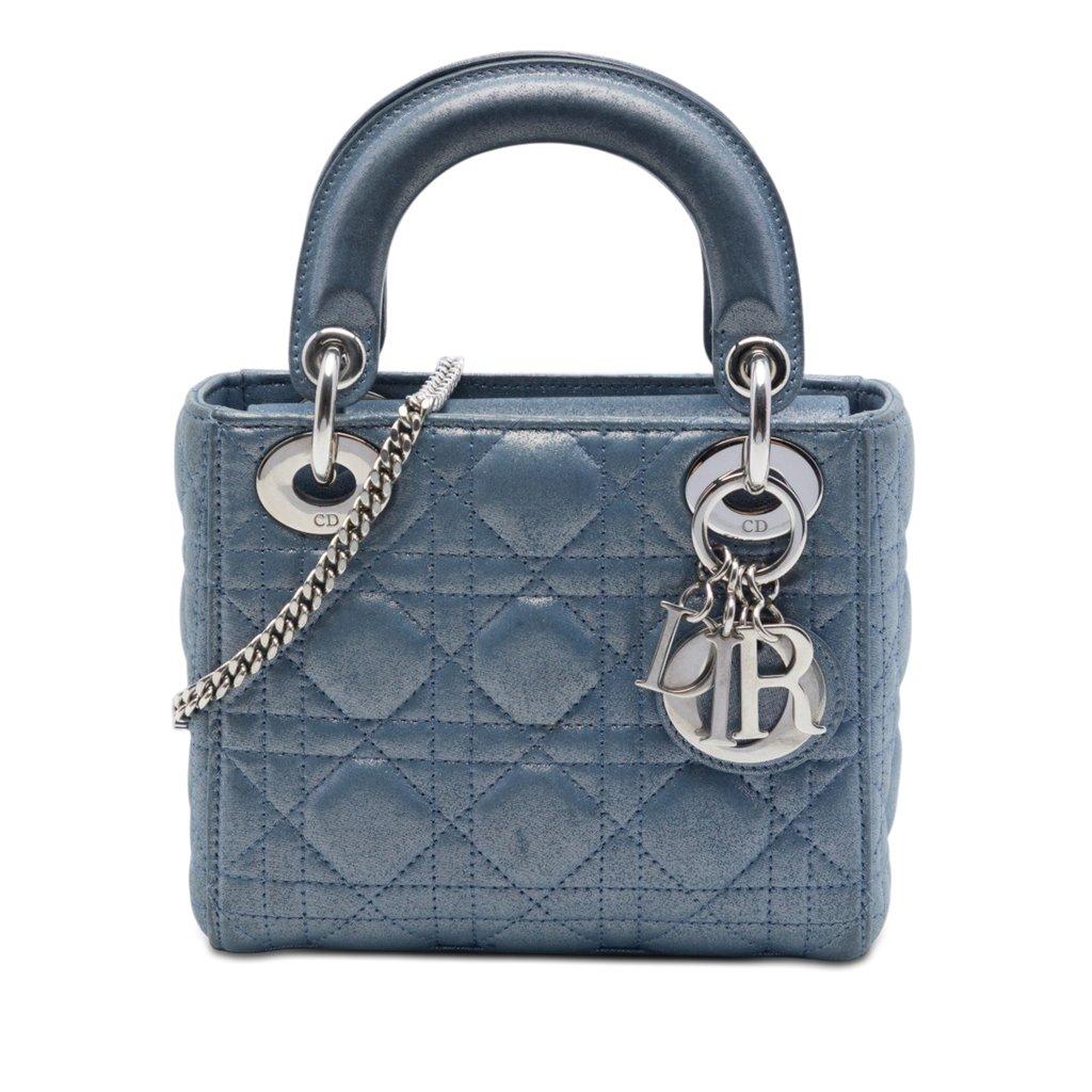 Dior Mini Iridescent Lambskin Cannage Lady Dior
