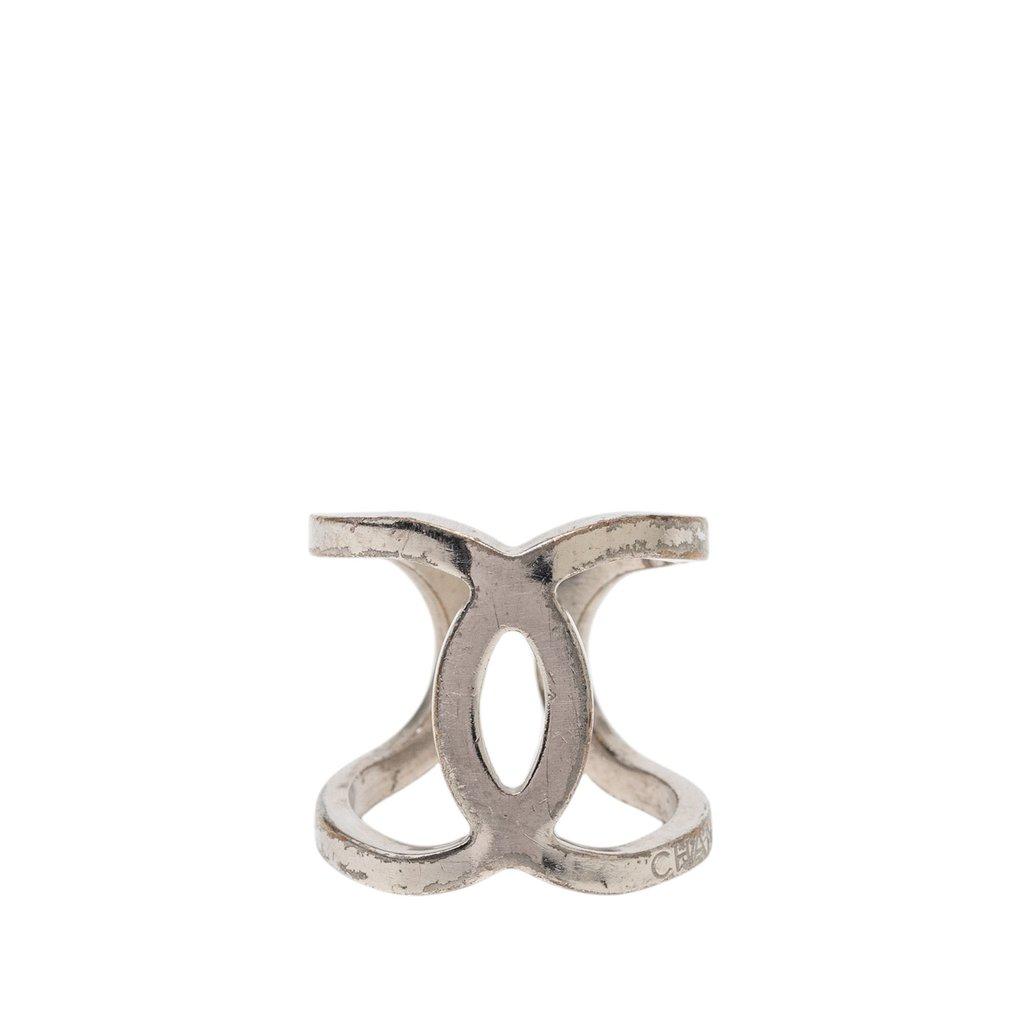 Chanel CC Brass Open Cuff Ring