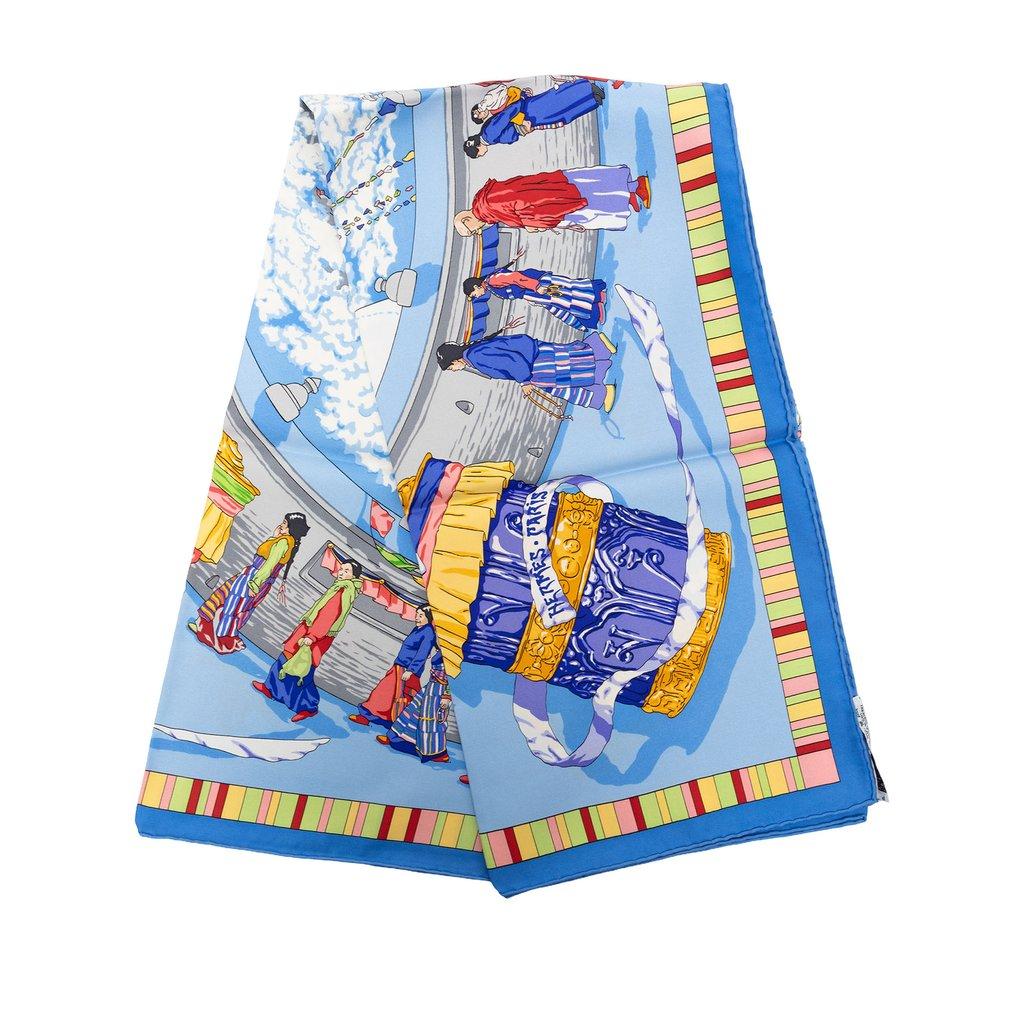 Hermès Prieres Au Vent Silk Scarf 90