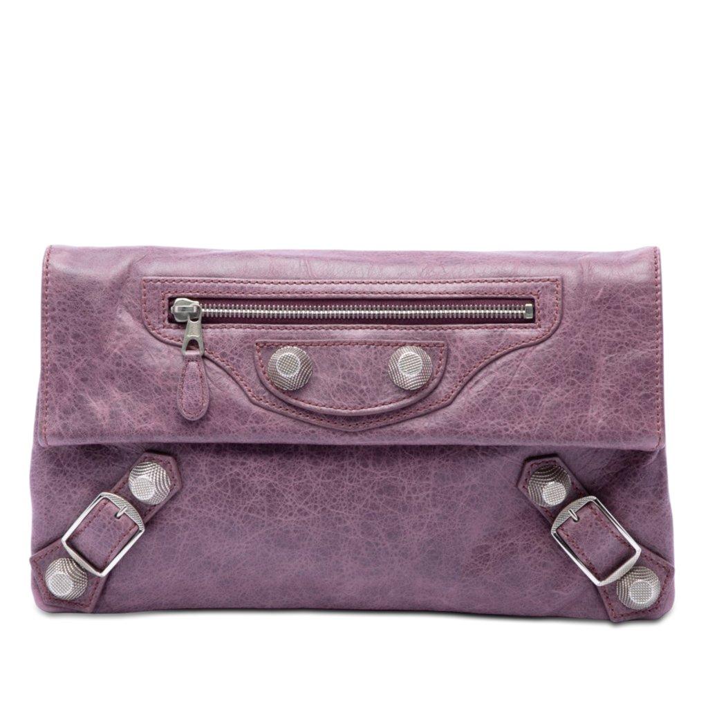Balenciaga Lambskin Motocross Giant 21 Envelope Clutch